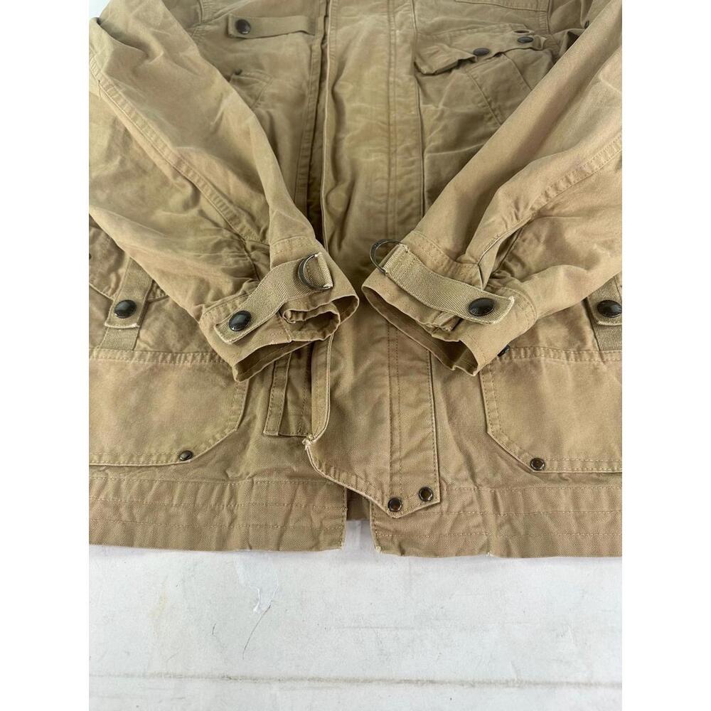 Vintage 90s Polo Ralph Lauren Military Safari Jacket Size M Beige WW2 Pockets - Picture 7 of 15